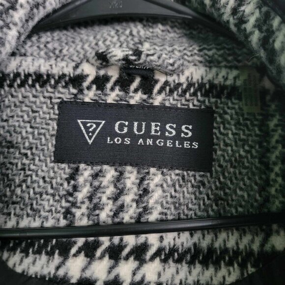 NWOT Women's Guess Wool Plaid Houndstooth Coat Size Small - Picture 11 of 14